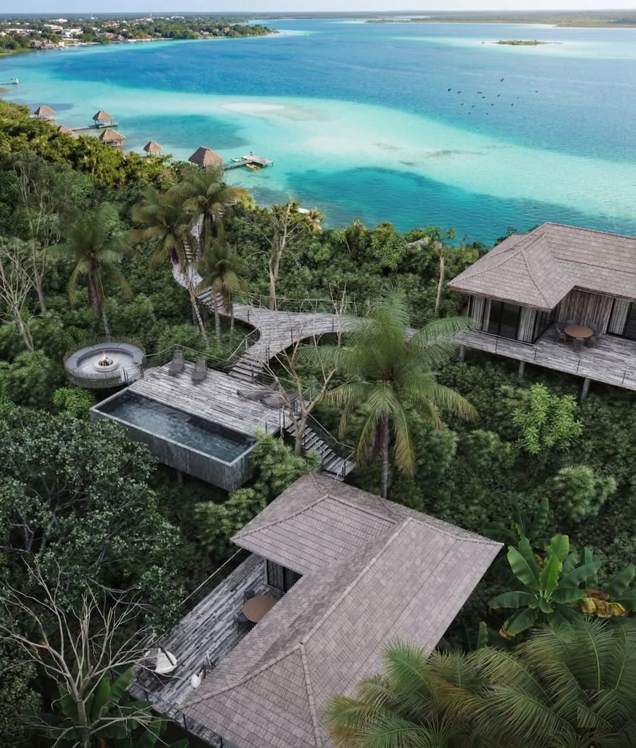 Sustainable retreat concept nestled in native vegetation